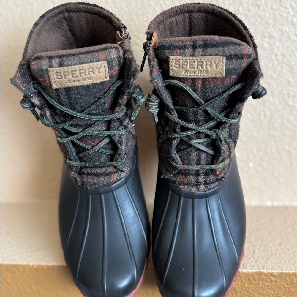 Sperry Plaid Duck Boots